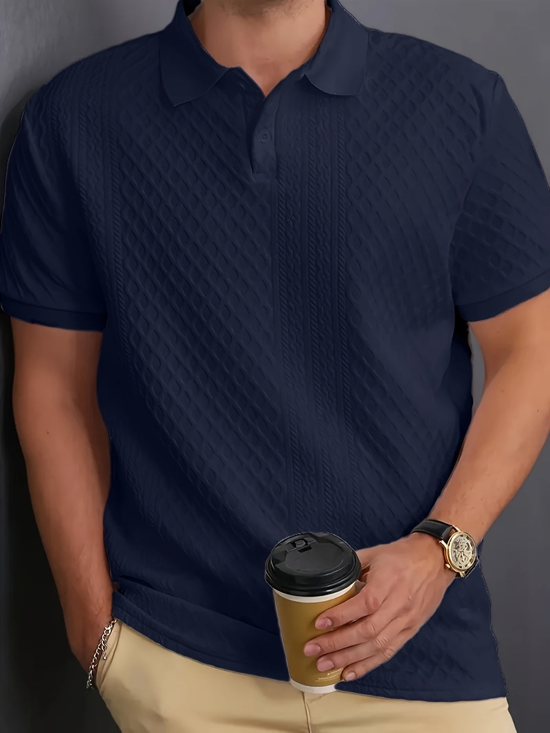 Harrington | Textured Business Polo Shirt
