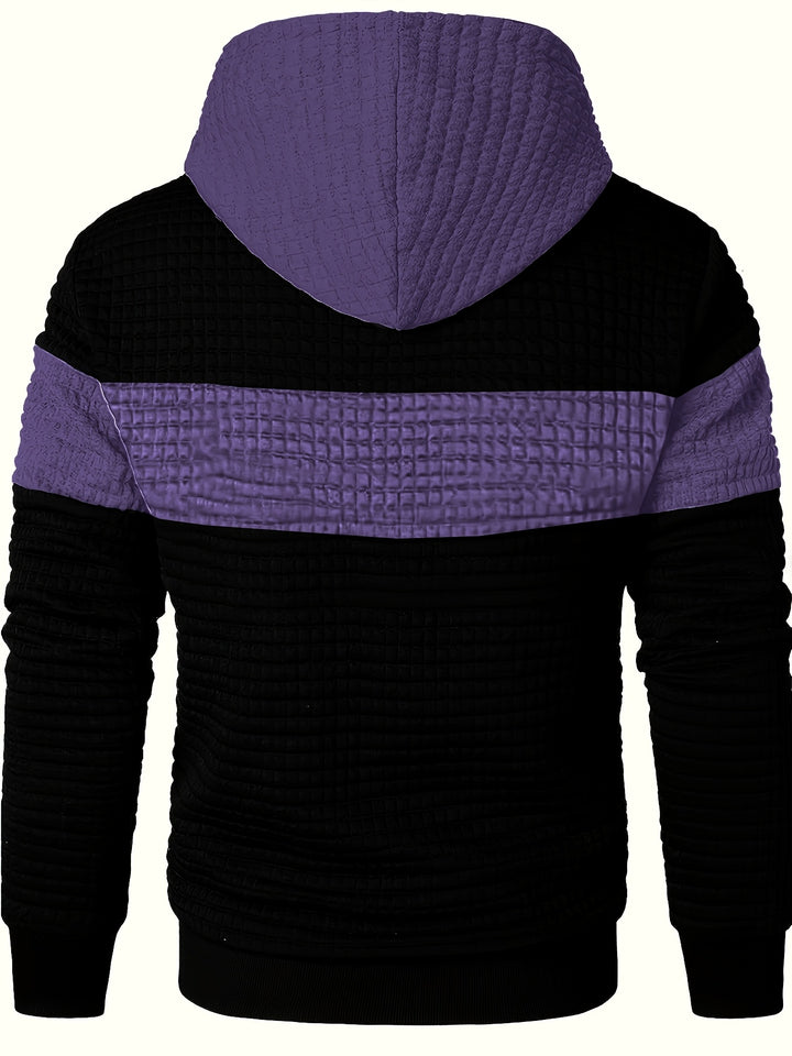 Rutherford | Textured Colour-Block Hoodie