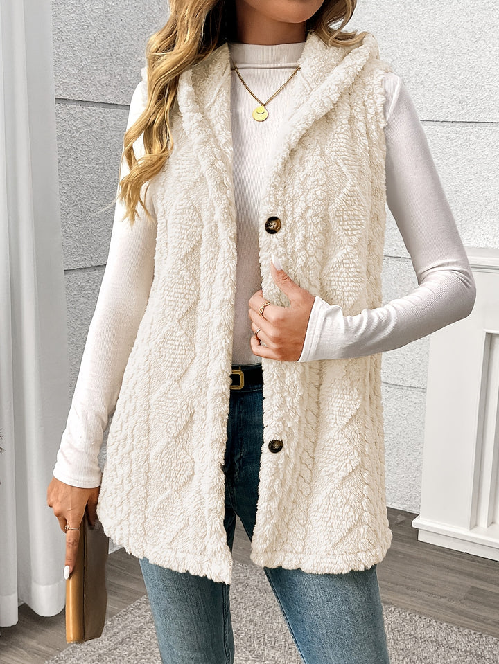 Coralie | Textured Hooded Gilet