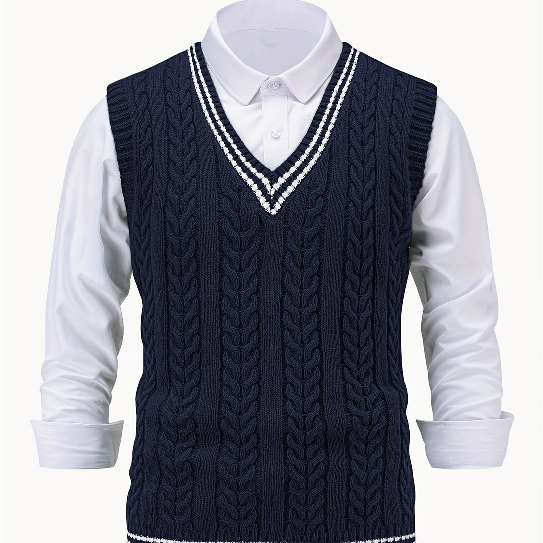 Lionel | Classic Cable-Knit Sweater Vest