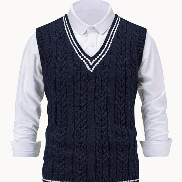 Lionel | Classic Cable-Knit Sweater Vest