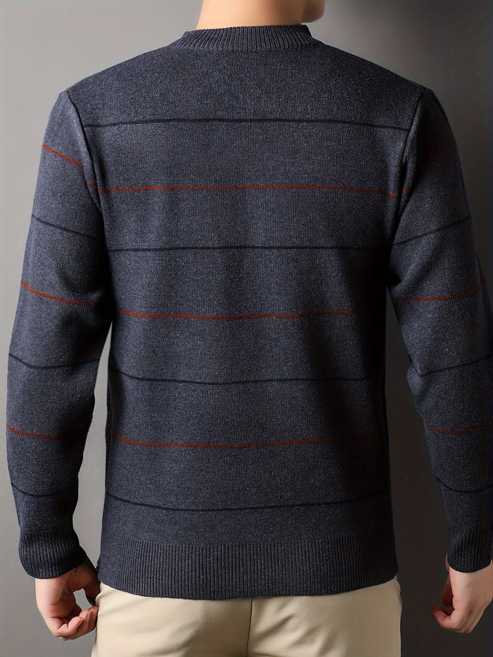 Tristan | Half-Zip Ribbed Knit Sweater
