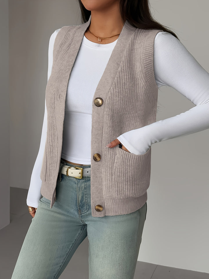 Miranda | Button-Front Knit Vest