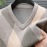 Ellis | V-Neck Argyle Sweater