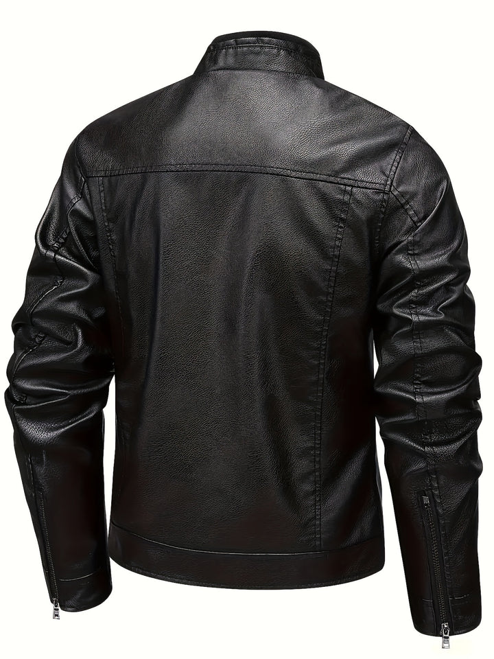 Damon | Classic Stand-Collar Moto Jacket