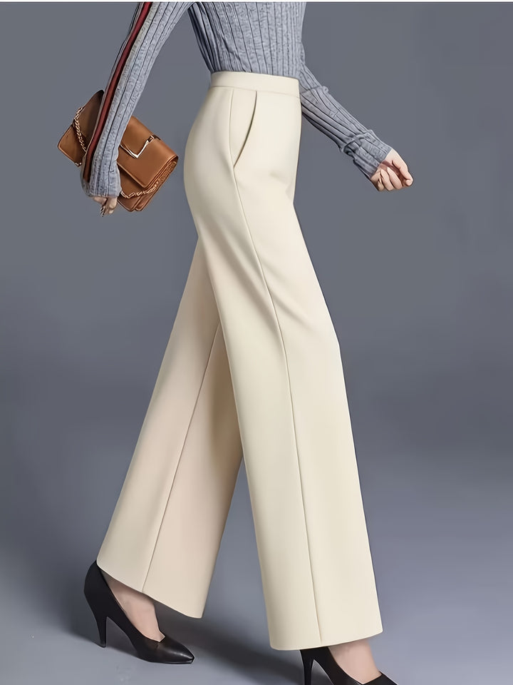 Marlene | High-Waisted Straight-Leg Trousers