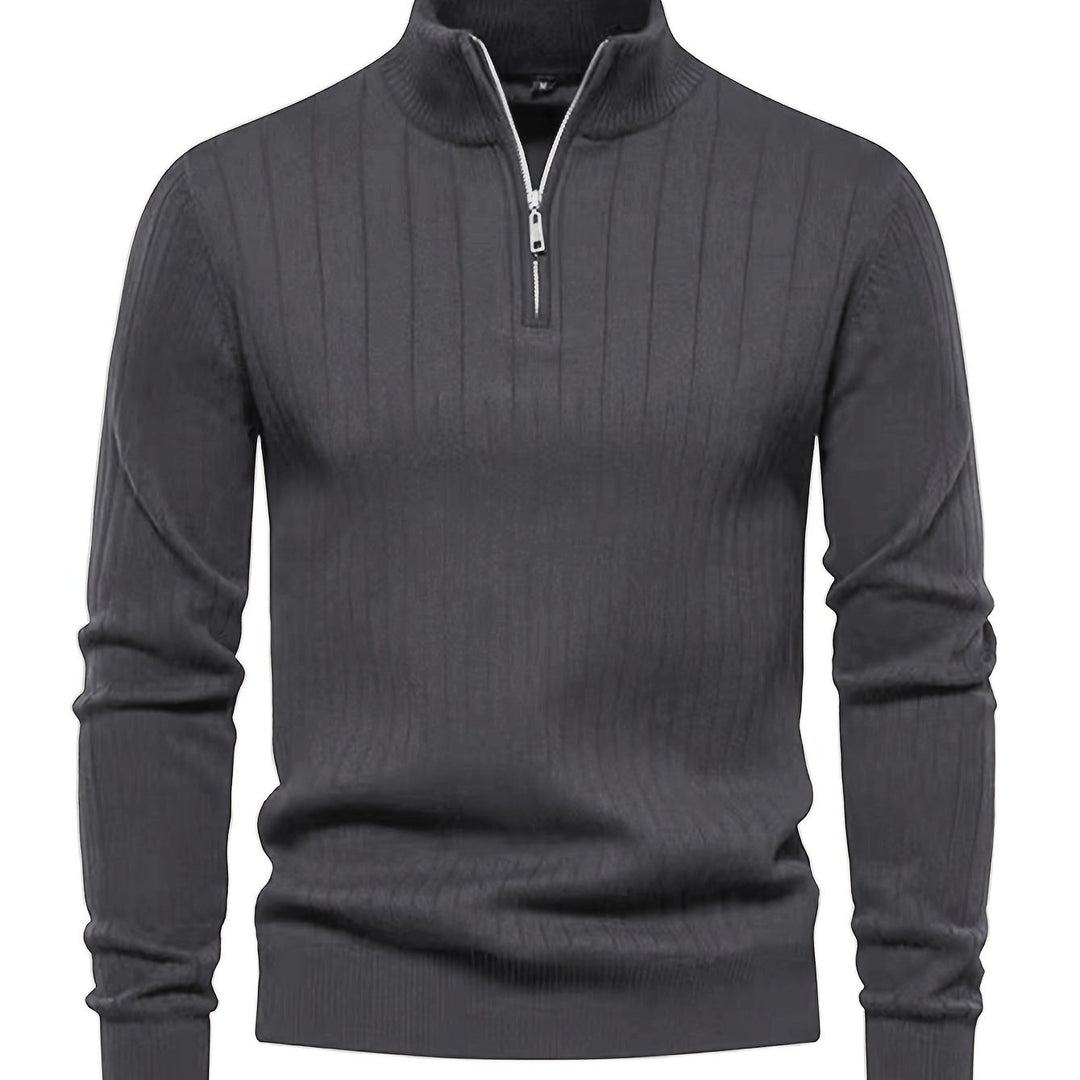 Camden | Ribbed Quarter-Zip Sweater