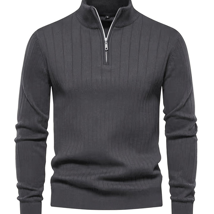 Camden | Ribbed Quarter-Zip Sweater