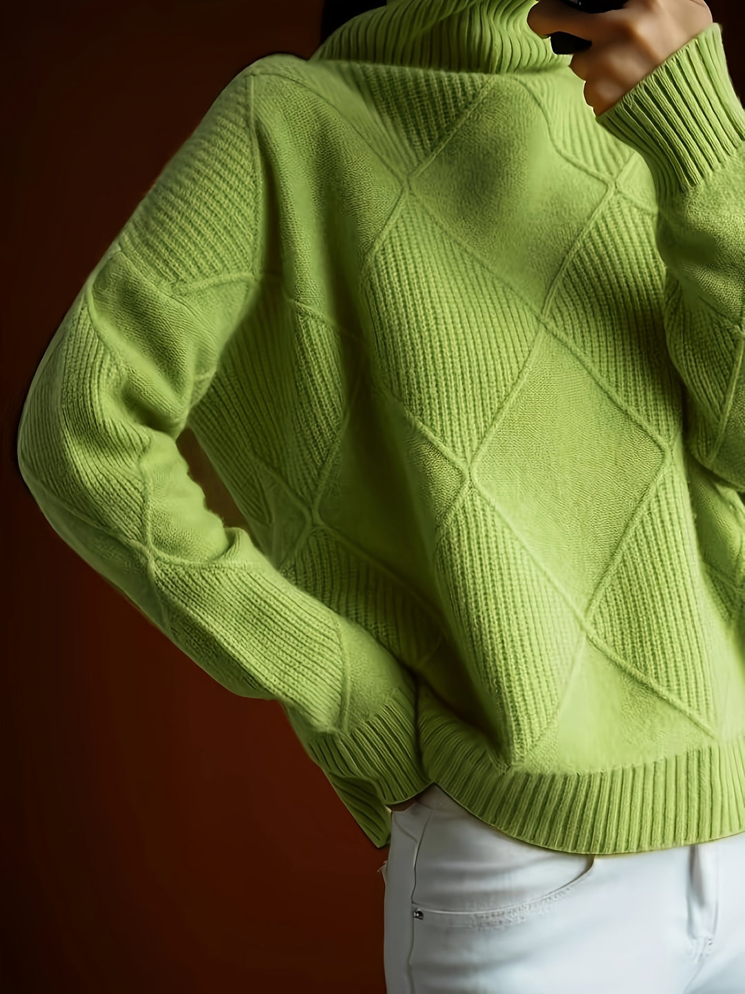 Freya | Textured Turtleneck Sweater