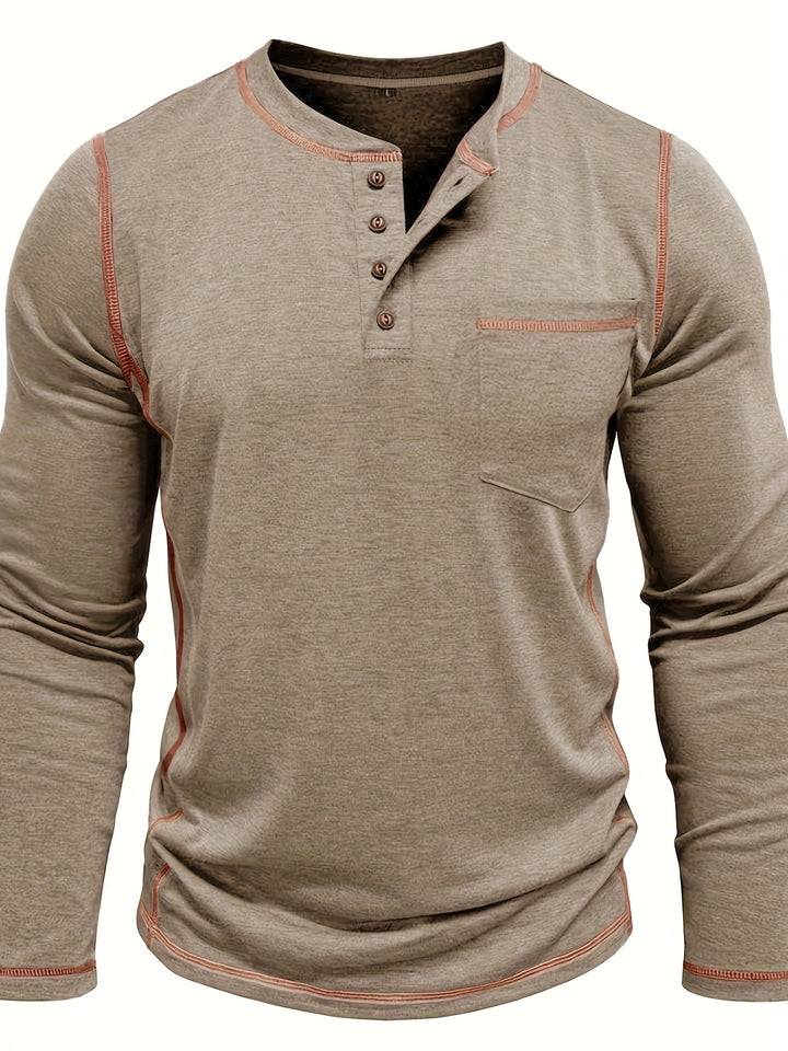 Kingsley | Classic Long-Sleeve Henley Shirt