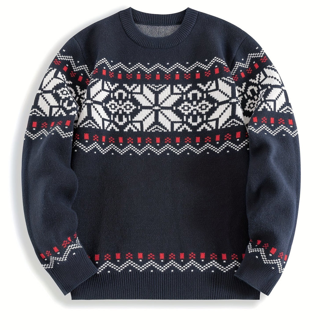 Fabian | Nordic Patterned Crewneck Sweater