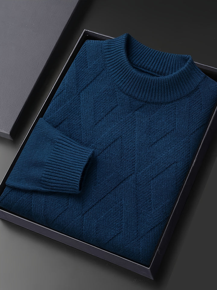 Leland | Textured Mock-Neck Jumper