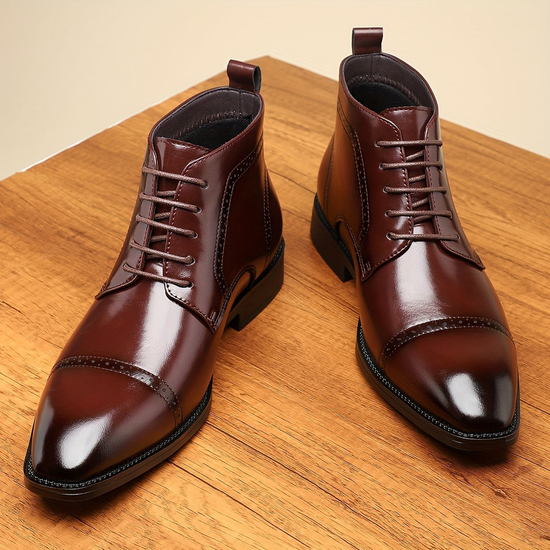 Redmond | Refined Cap-Toe Lace-Up Boots