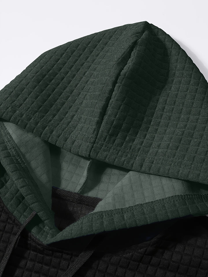 Rutherford | Textured Colour-Block Hoodie