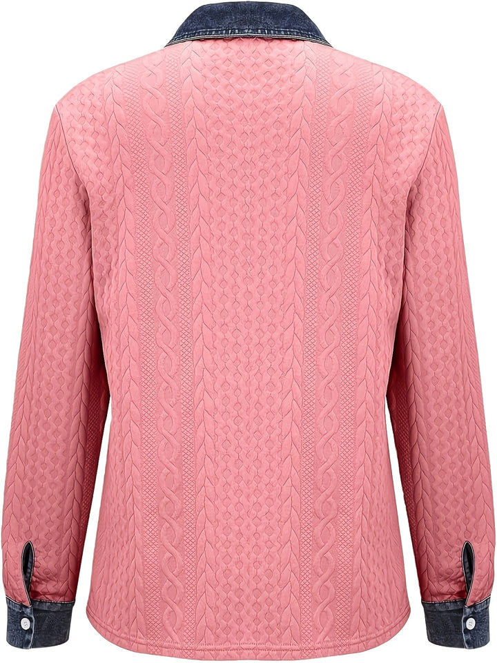 Melanie | Textured Contrast Cardigan