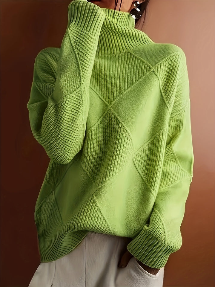 Freya | Textured Turtleneck Sweater
