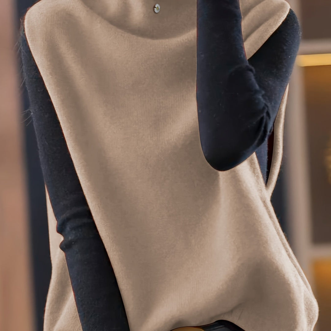 Imogen | High-Neck Sleeveless Vest
