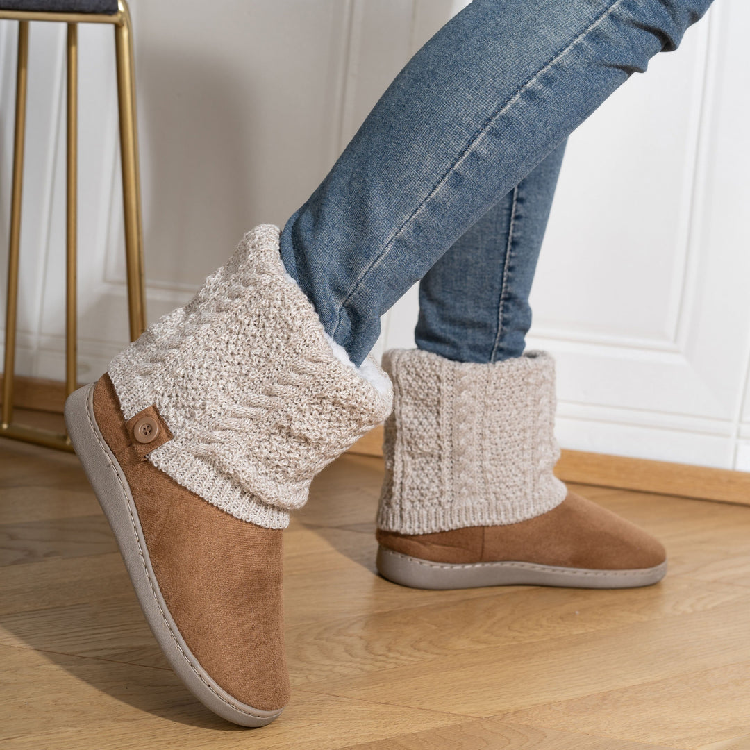 Marnah | Cosy Knit-Cuff House Boots
