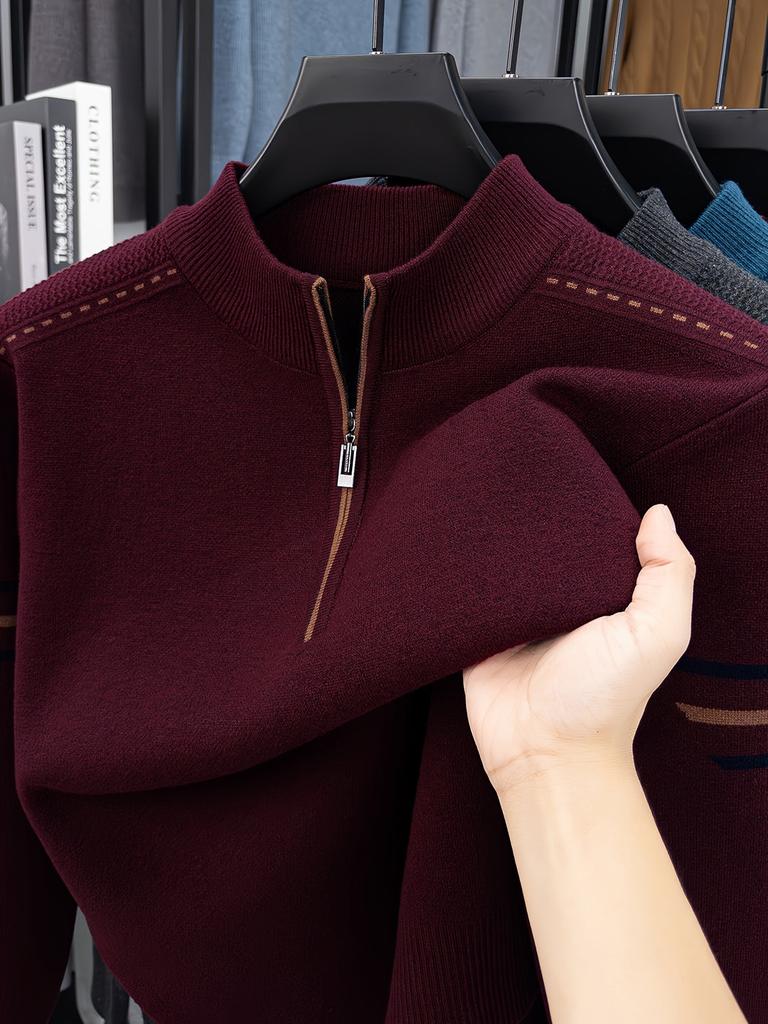 Alden | Zip-Neck Knit Sweater