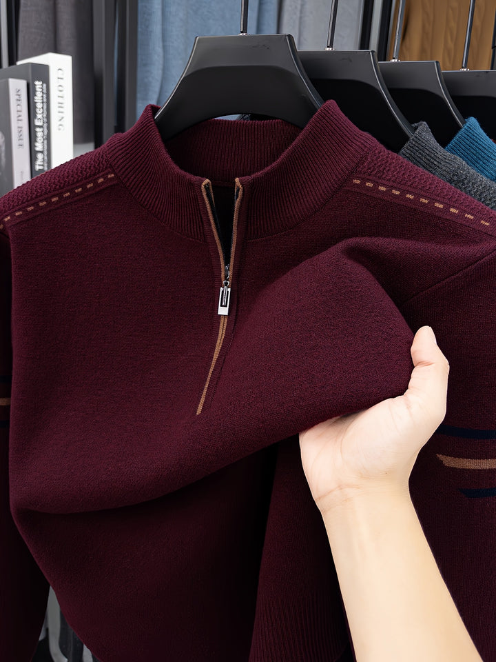 Alden | Zip-Neck Knit Sweater