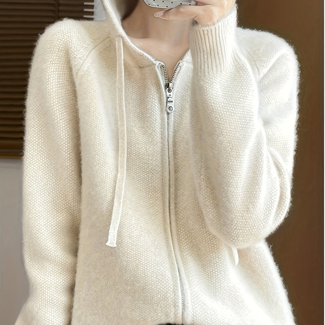 Cassidy | Cosy Hooded Zip Cardigan