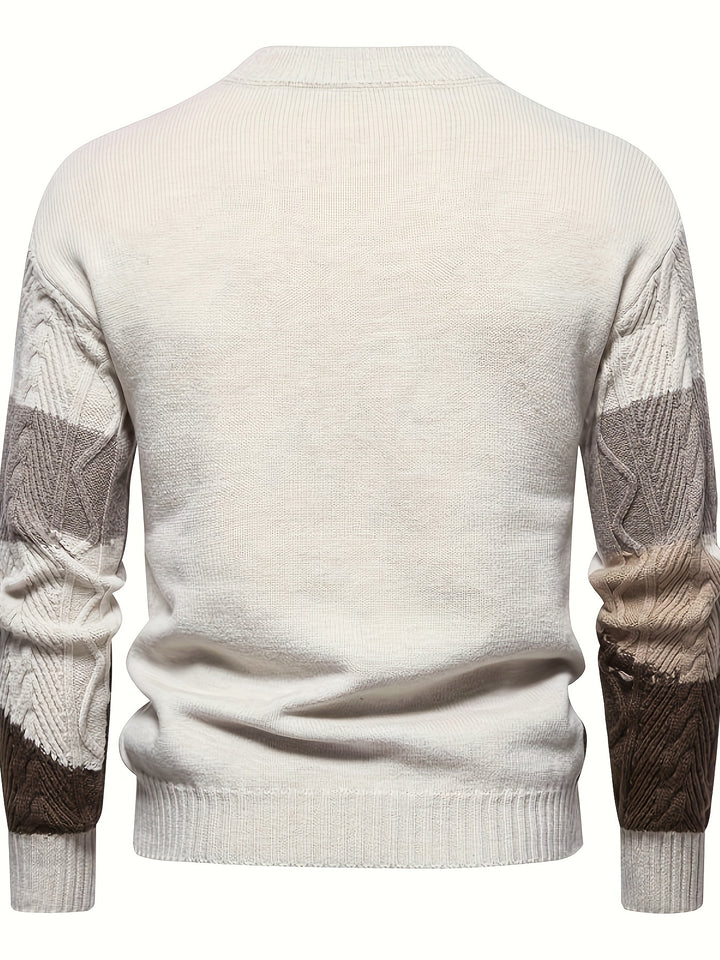 Ellis | Textured Colour-Block Sweater