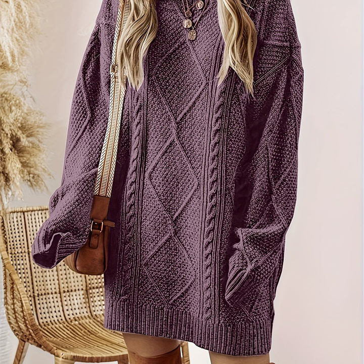 Wilhelmina | Cosy Cable-Knit Sweater Dress