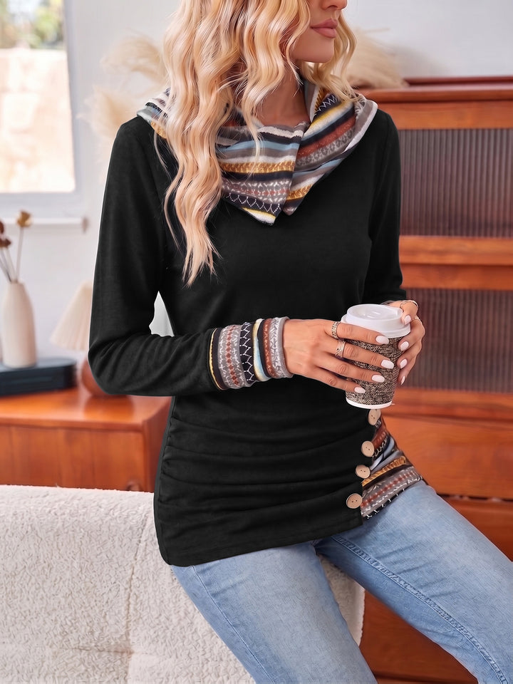 Opal | Cosy Patterned Long-Sleeve Top