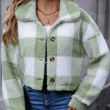 Rosalyn | Cropped Check Jacket
