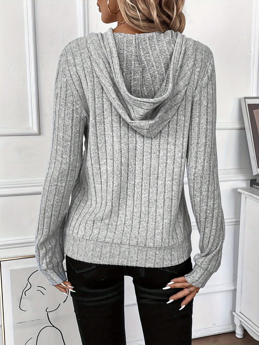 Noreen | Cosy Ribbed Hoodie