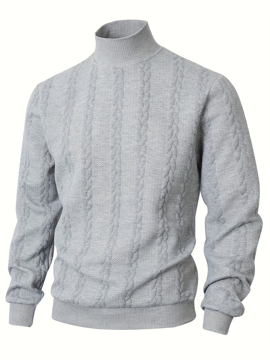 Brennan | Textured High-Neck Sweatshirt