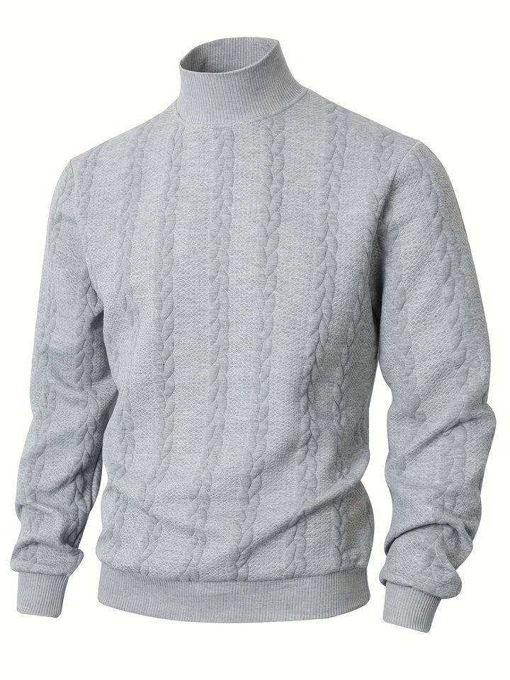 Brennan | Textured High-Neck Sweatshirt