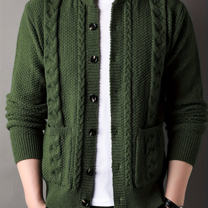 Percival | Textured Button-Front Cardigan