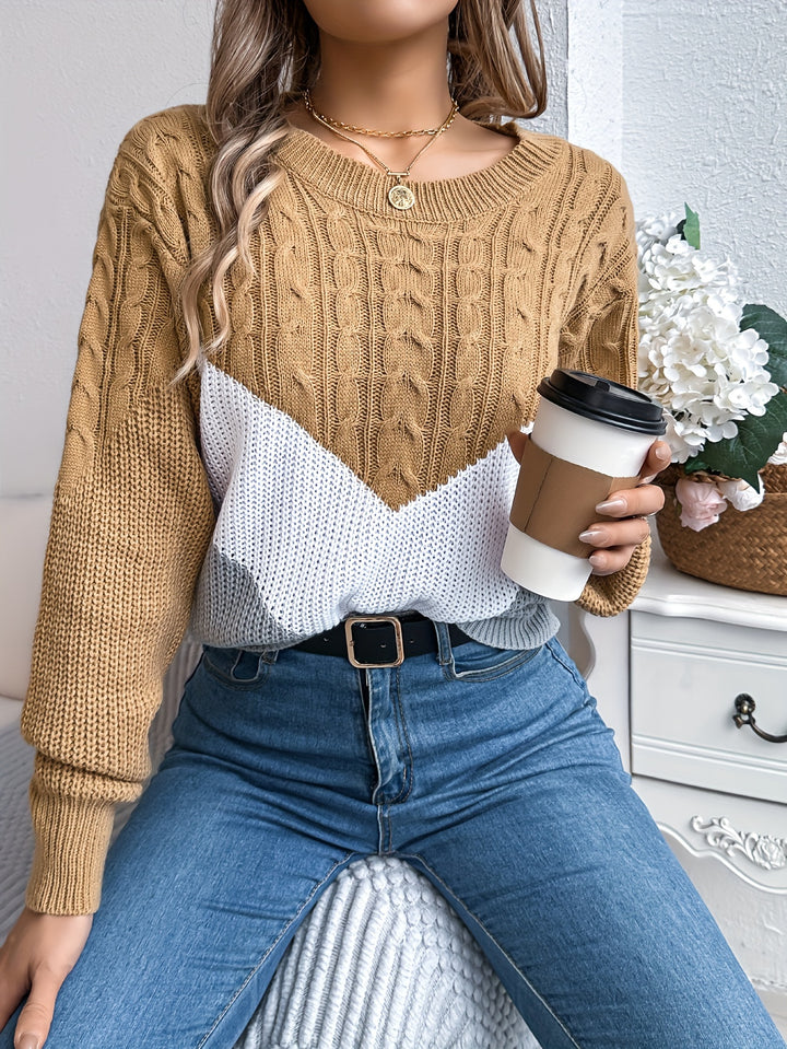Noreen | Colour-Block Knit Sweater