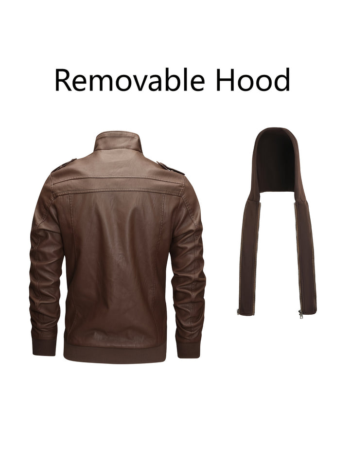 Donovan | Layered Hooded Moto Jacket
