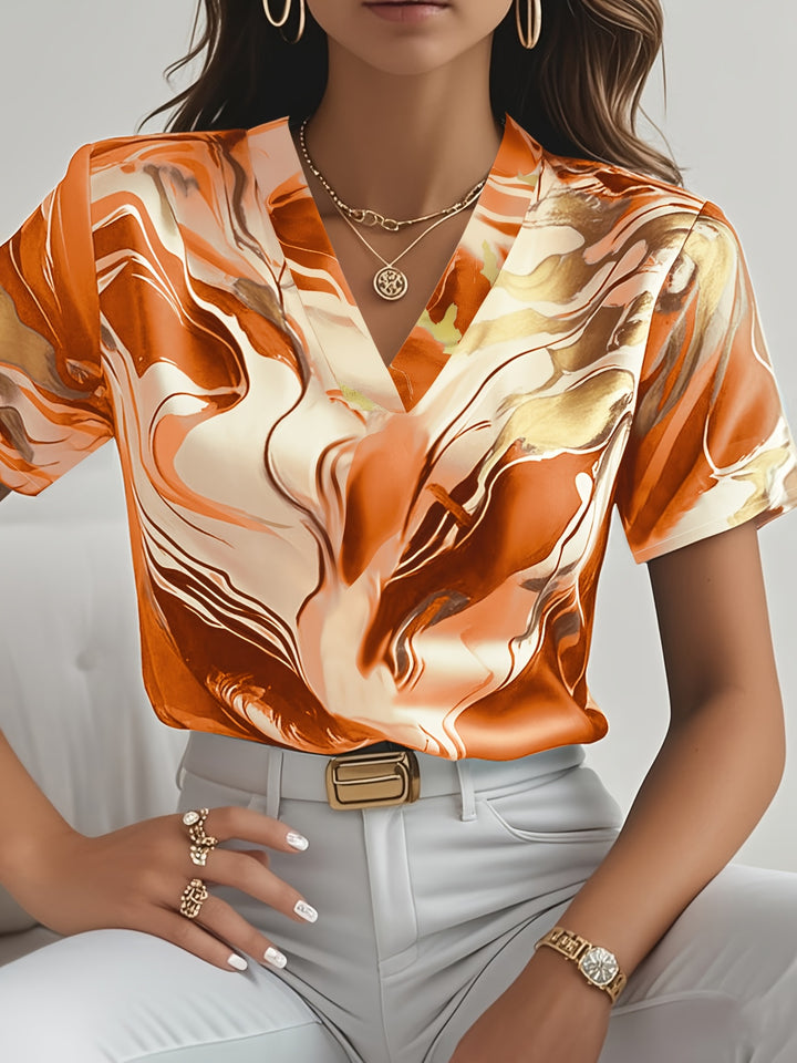 Nadine | Flowing V-Neck Blouse