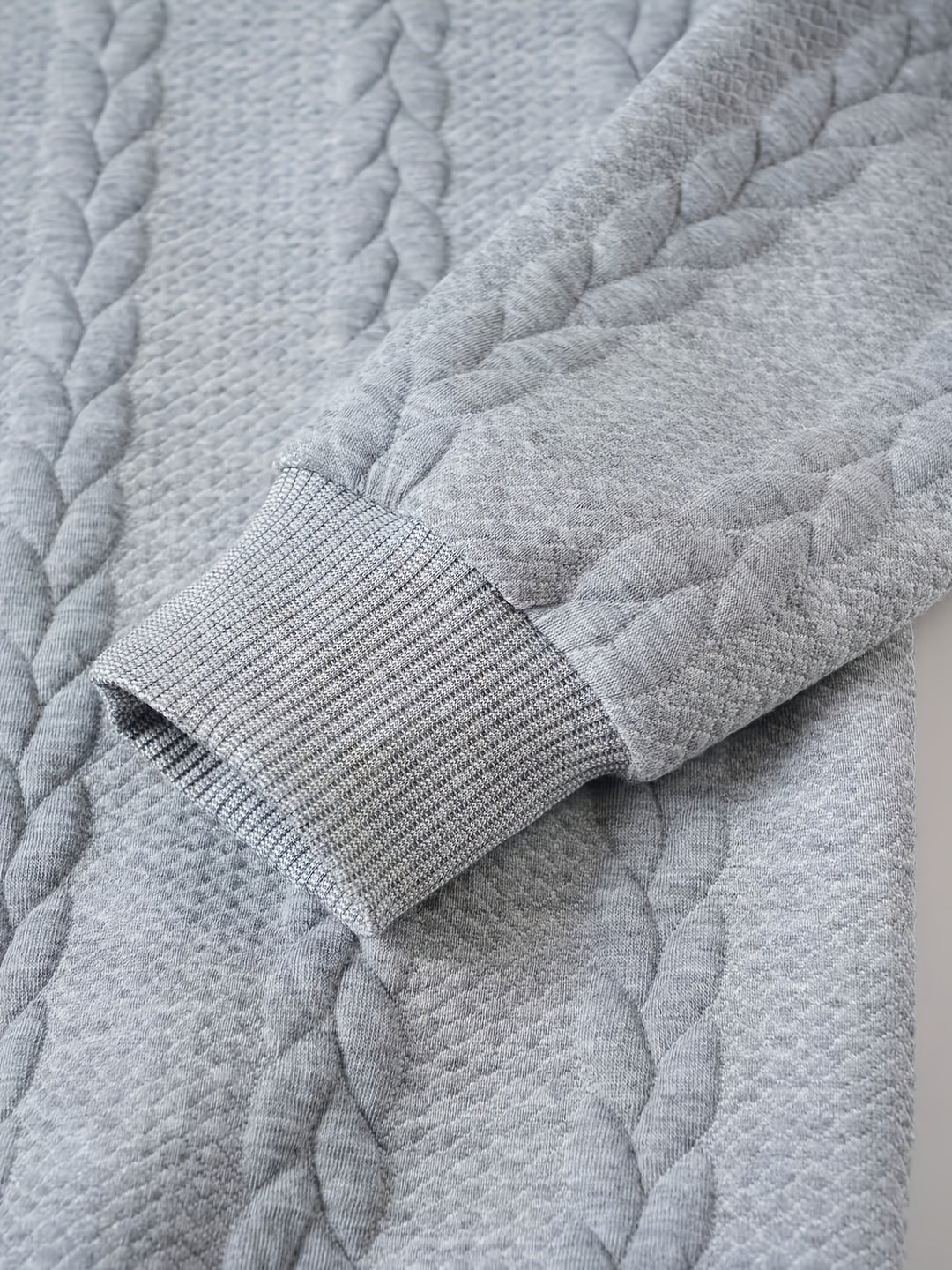 Brennan | Textured High-Neck Sweatshirt