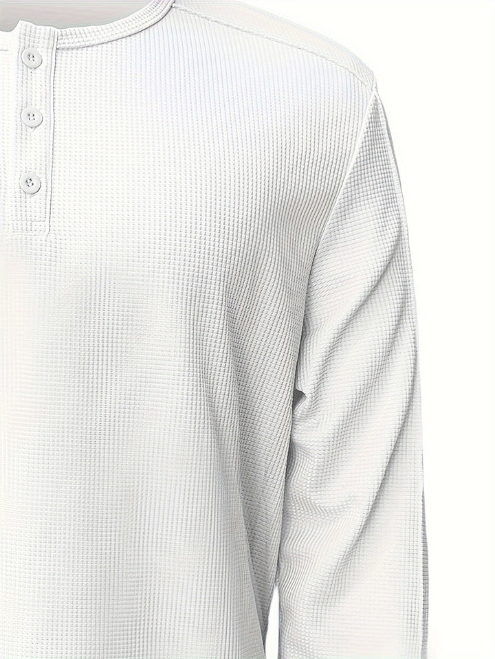 Lincoln | Textured Henley Shirt
