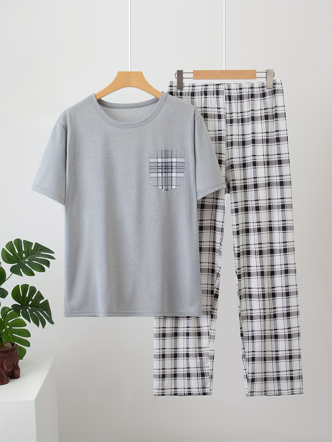 Miles | Relaxed Checked Two-Piece Set