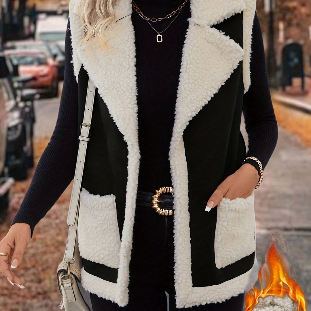 Cecily | Cosy Lined Lapel Gilet