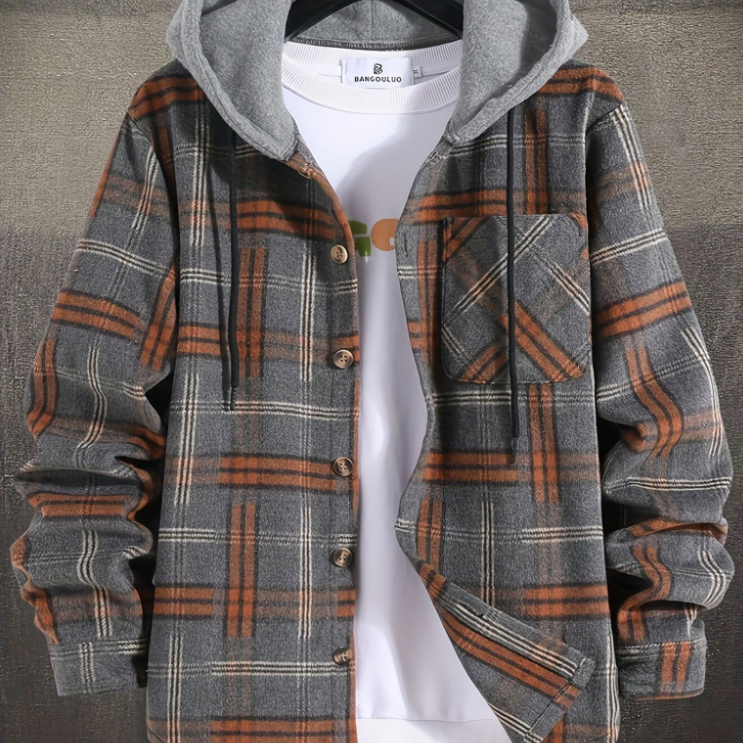 Gabriel | Christmas Hooded Plaid Jacket