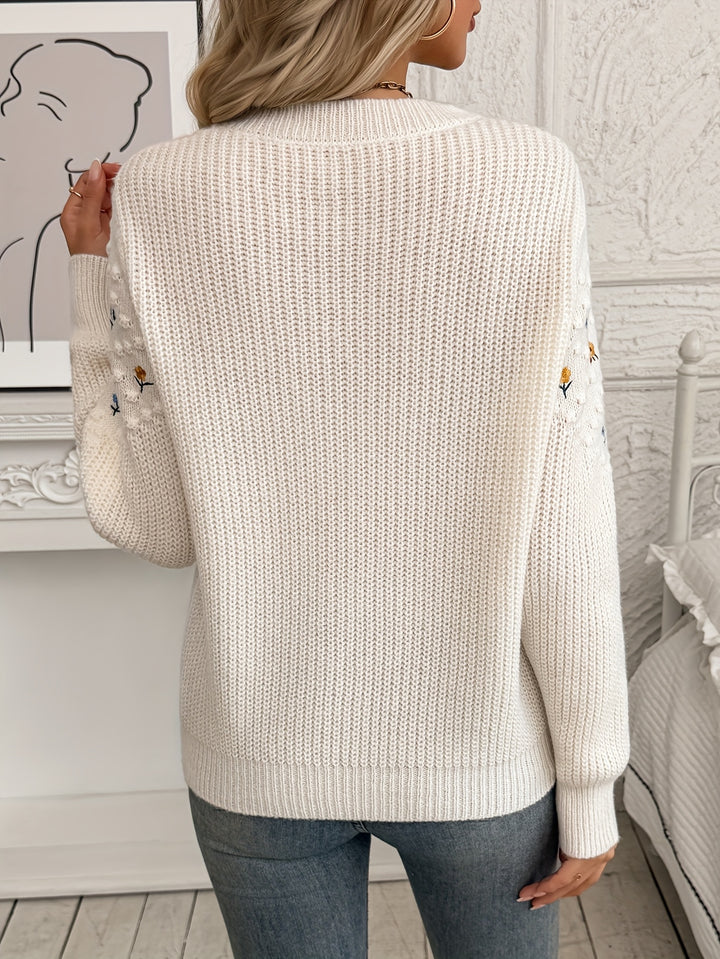 Florence | Floral Embroidered Jumper