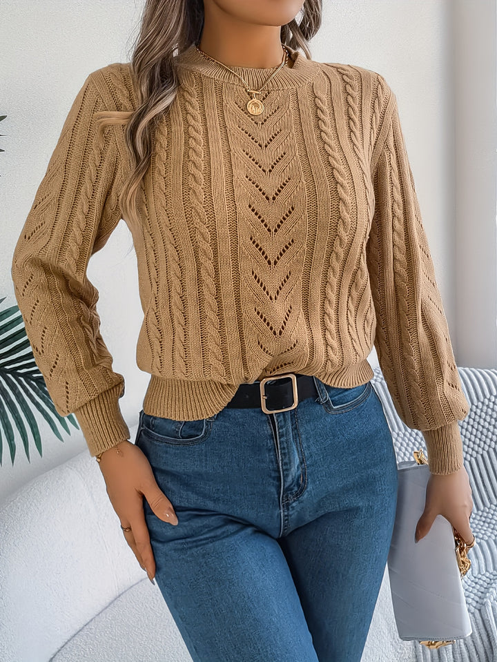 Heather | Textured Cable-Knit Jumper