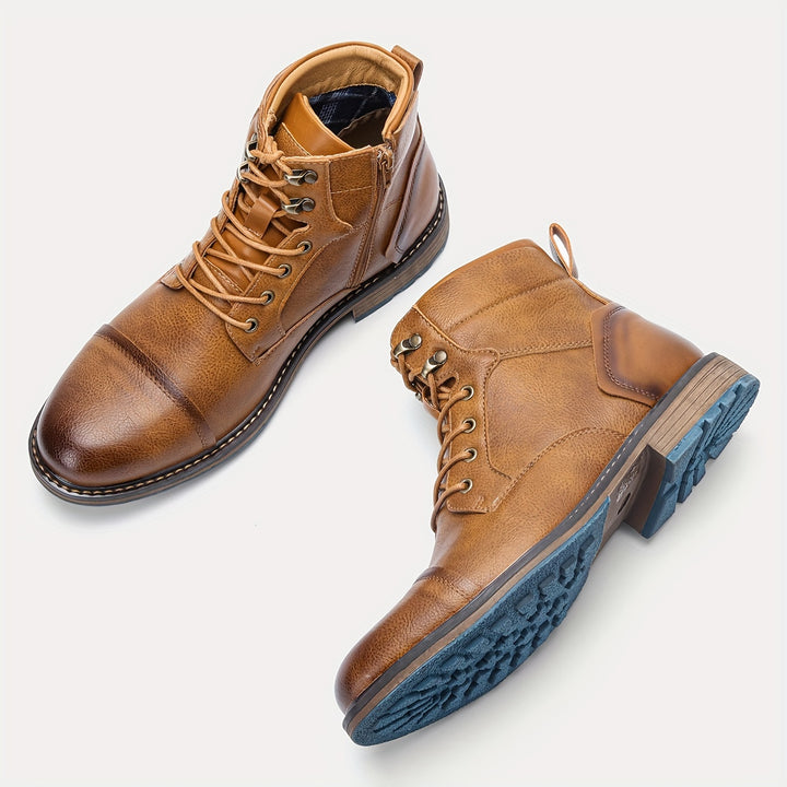 Wallace | Cap-Toe Lace-Up Boots