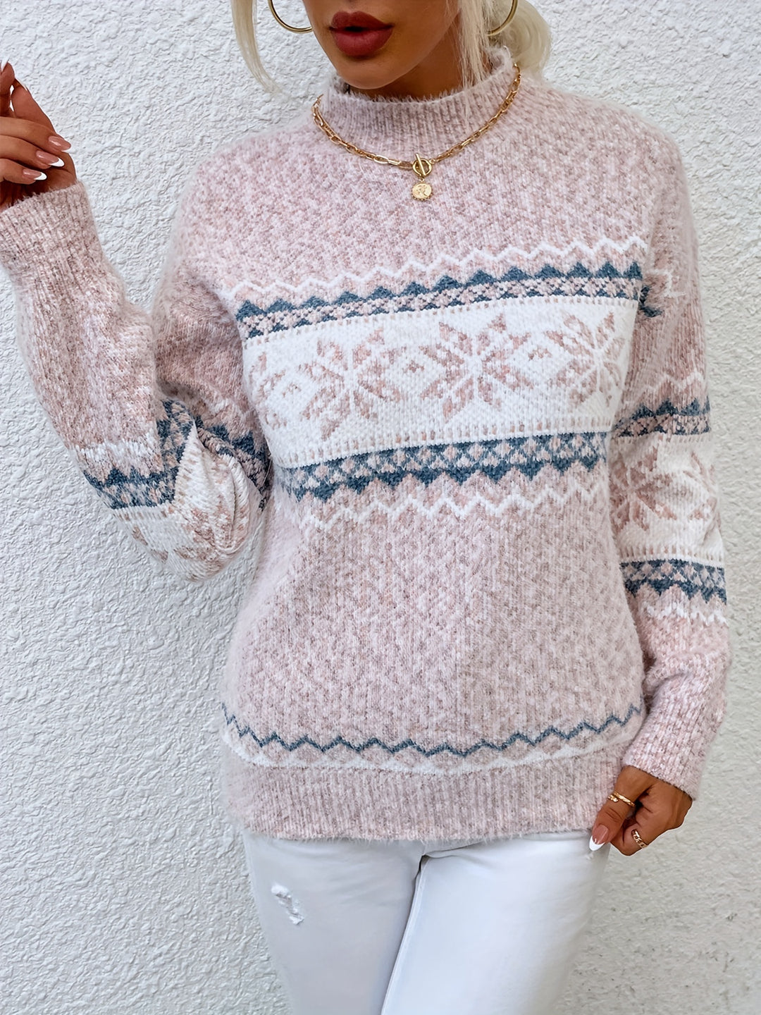 Heather | Cosy Snowflake Sweater