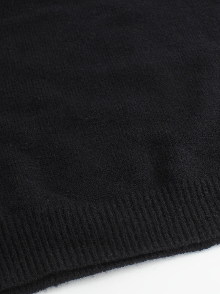 Cynthia | Ribbed Striped-Sleeve Sweater
