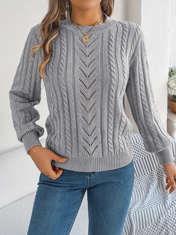 Heather | Textured Cable-Knit Jumper