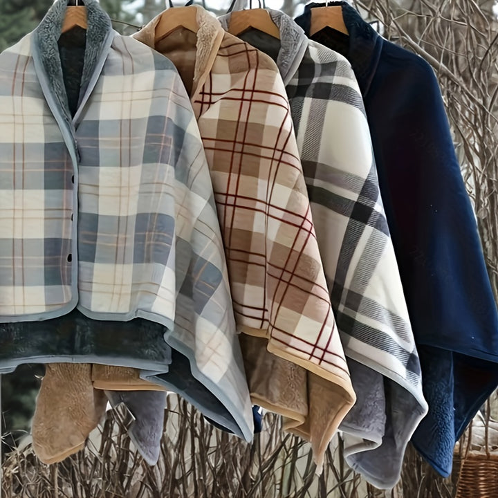 Rosamund | Cosy Plaid Wrap Shawl