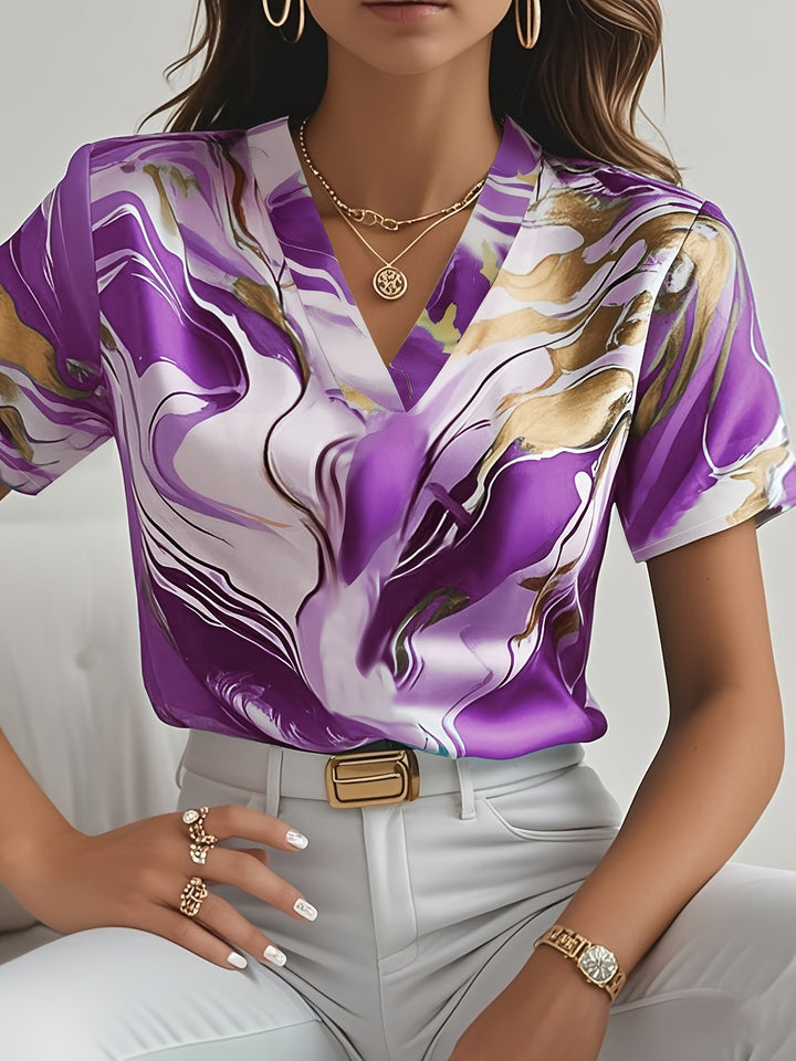 Nadine | Flowing V-Neck Blouse