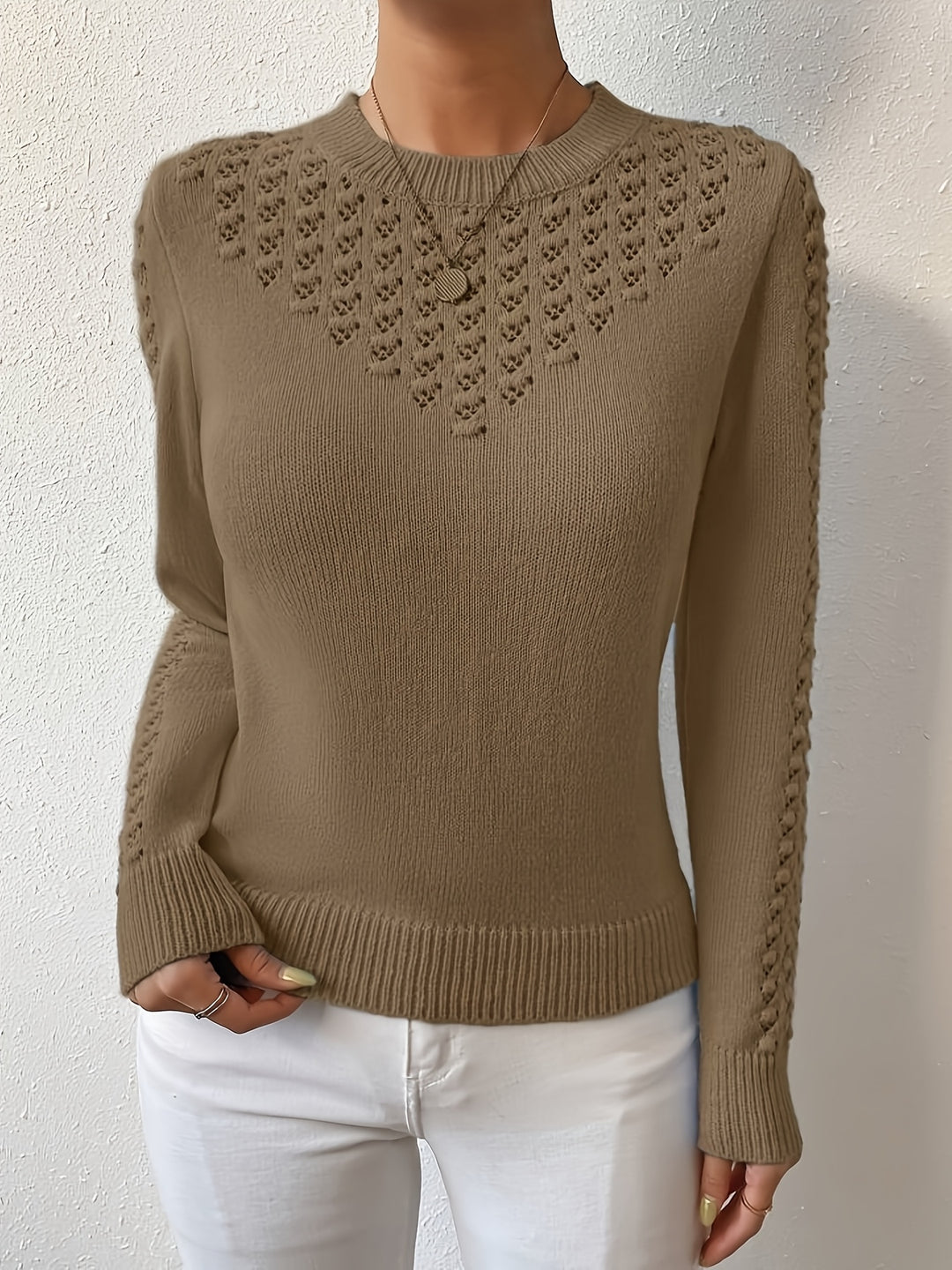 Lorena | Pointelle Knit Sweater
